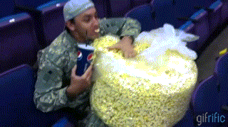 Movie popcorn GIFs - Get the best gif on GIFER