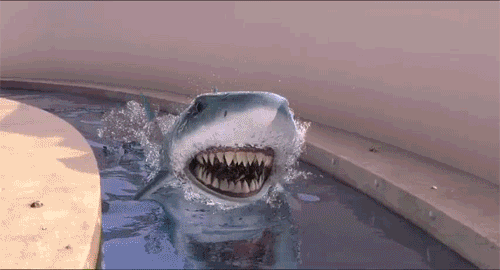 Акула-монстр МЕГАЛОДОН жив. Анимированная акула. Акула гифка. Чуть двигался