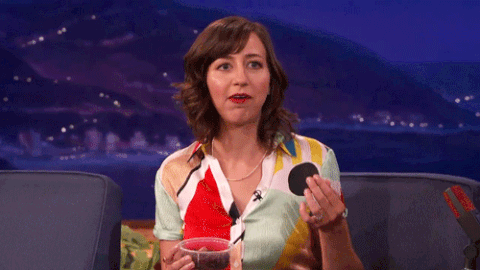 On this animated GIF: kristen schaal, from Direbreaker. 