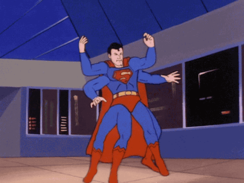Extra arms. Танцующий Супермен. Картинки из мультфильмов про стажера