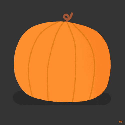 Halloween pumpkin emits lightning. Animated gif file