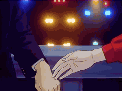 Jojo's Bizarre Adventure Kakyoin and Polnareff Manly Handshake on Make a GIF