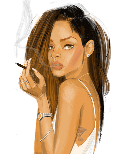Rihanna pics rihanna smoking cartoon GIF on GIFER - by Zameena
