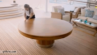 Table round GIF Find on GIFER