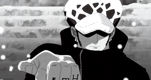 Resultado de imagem para GIF Trafalgar Law de uma peça