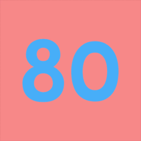 80 Number Animated GIF Logo Designs