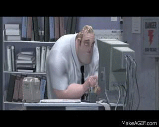 Mr Incredible Typing GIF, Animated Dads on Computers