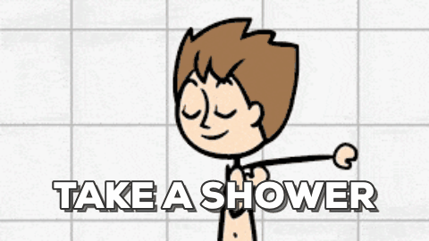 Скачать гифку гигиена принимает душ - gif анимация take a shower, ежеднев.....