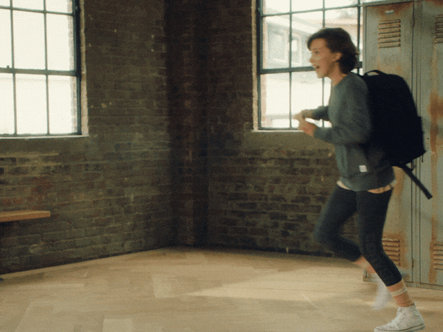 millie bobby brown converse gif
