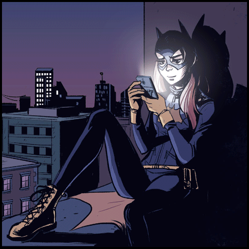 Cellphone batgirl texting GIF Find on GIFER