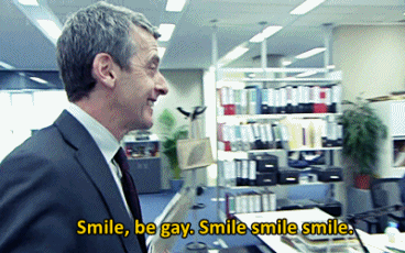 Image result for malcolm tucker smile gif
