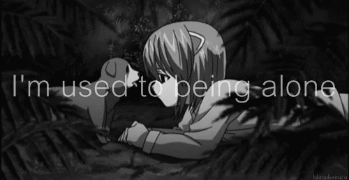 Elfen lied anime black and white GIF - Find on GIFER
