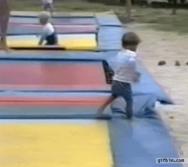 Image result for trampoline accident gif