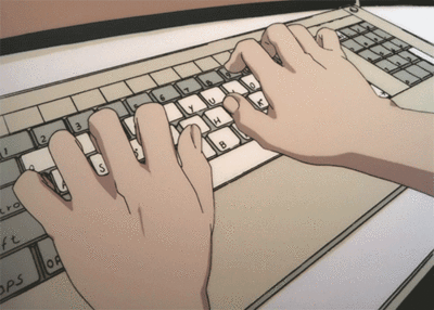 monkey typing gif