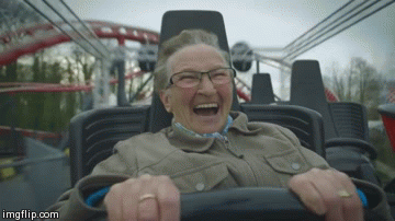 Rollercoaster granny GIF - Find on GIFER