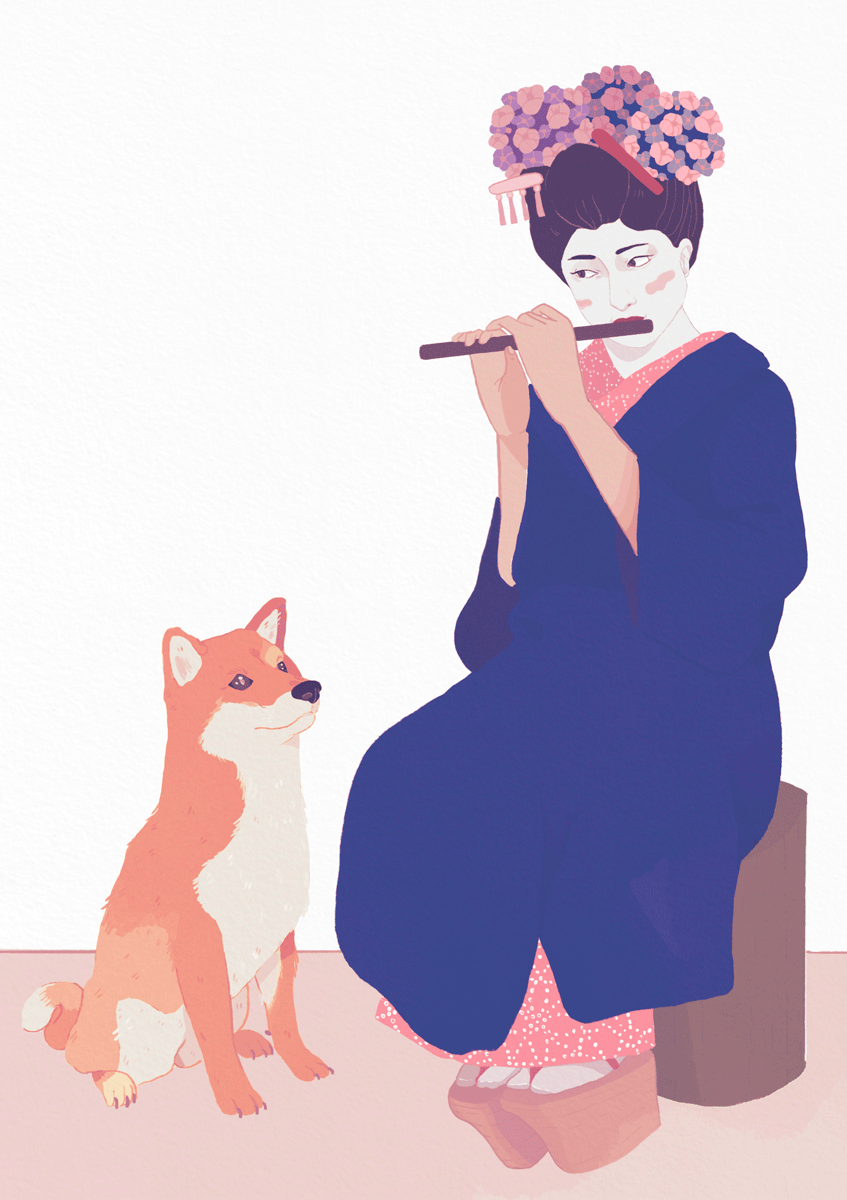 Illustration Japanese Shiba GIF On GIFER By Bandihuginn