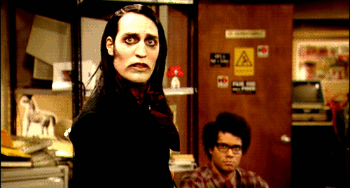 GIF the it crowd noel fielding moss - animated GIF on GIFER