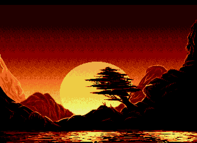 Image result for 16 bit sunset gif