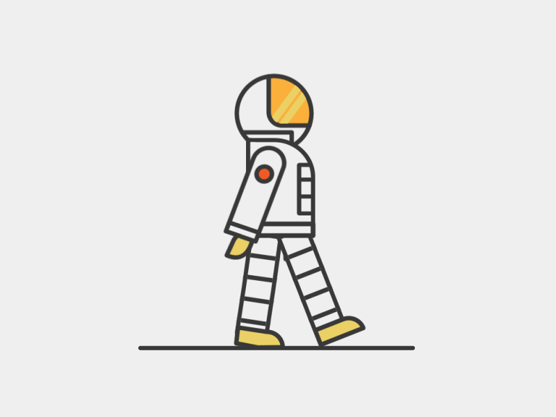 Astronaut spaceman walk GIF - Find on GIFER