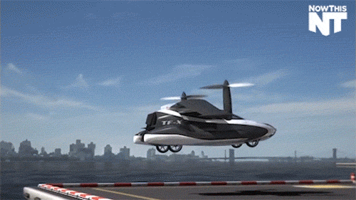 GIF terrafugia flying car electric car - animated GIF on GIFER
