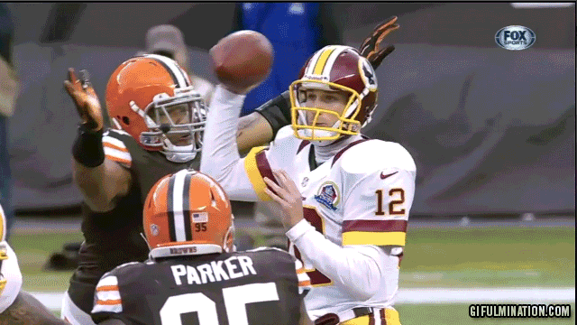 Image result for kirk cousins sacked animated gif