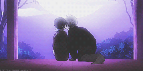 Anime Love Kissing Couple GIF
