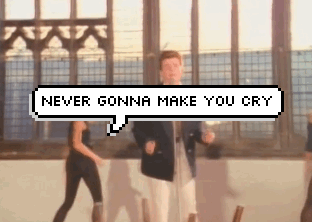 GIF never gonna give you up speech bubble pixel - animated GIF on GIFER