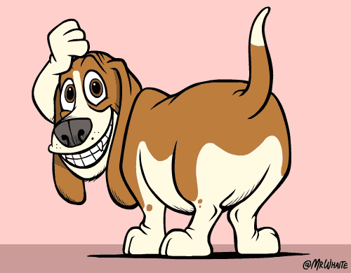 animated dog tail wagging