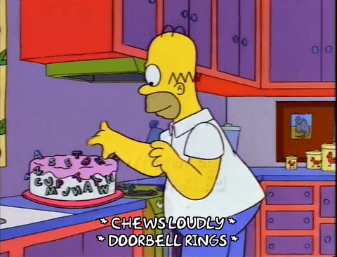 Los Simpsons Simpsons Cake Gif Find On Gifer