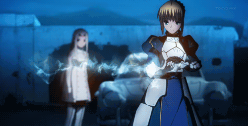 Bettie reveals all fate zero saber GIF - Encontrar en GIFER