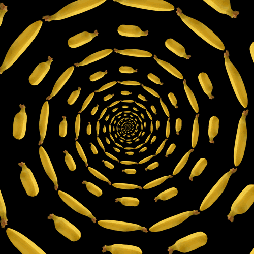 Banana hypnotic psychedelic GIF Find on GIFER