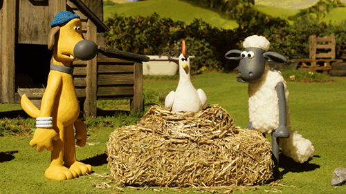 Shaun the sheep hen easter GIF - Find on GIFER