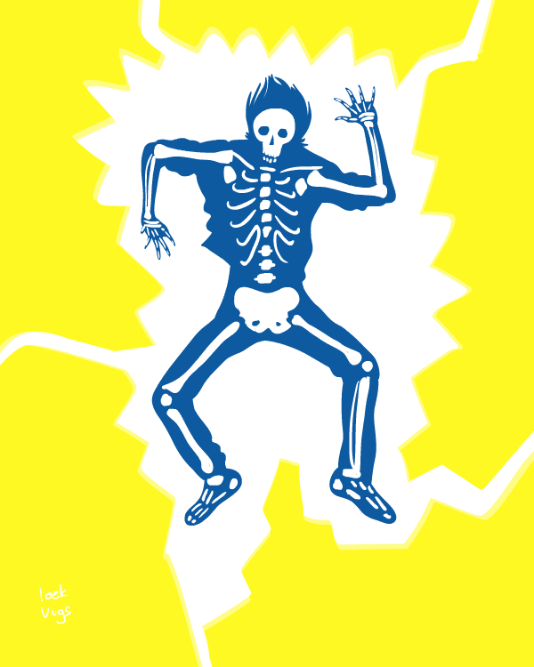Do you know an anime where someone gets electrocuted and the skeleton is  visible?