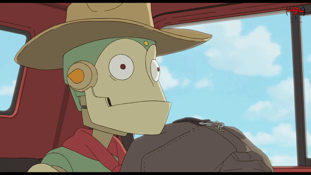 Robot in the road anime