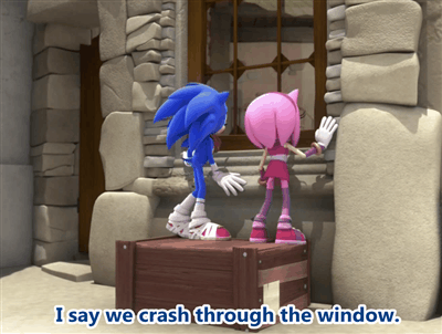 GIF Sonic Boom Amy Rose Pizza Animated GIF On GIFER