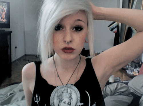 girl with white hair tumblr