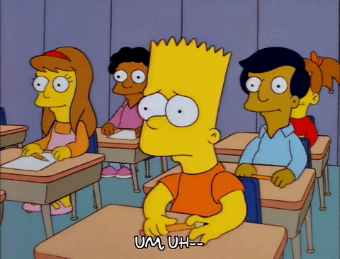 bart simpson in class