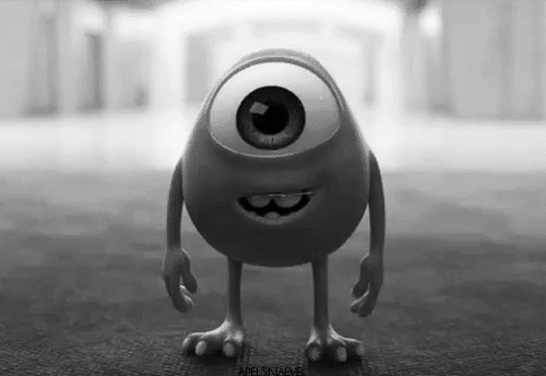 black and white monsters inc gif