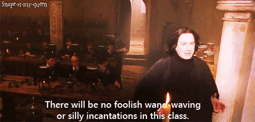 Výsledek obrázku pro waving wand in potions snape
