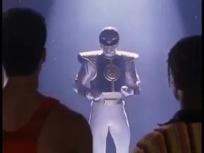 White ranger GIF Find on GIFER