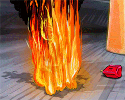 GIF waking life self immolation burning man - animated GIF on GIFER