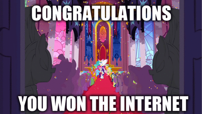 Image result for winning the internet gif