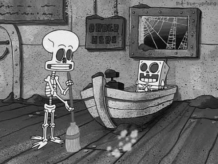 Grunge skeleton spongebob GIF - Find on GIFER