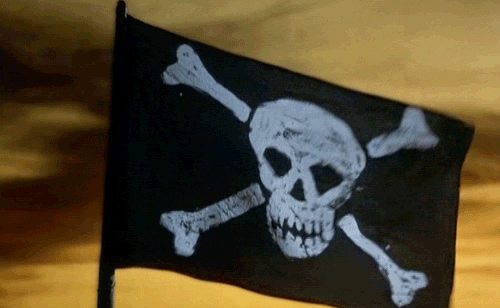 Pirate Flag on GIFs, Jolly Roger - 25 Best Animated Images for Free