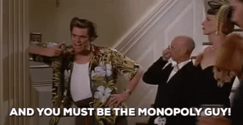 Ace ventura ace ventura when nature calls monopoly guy GIF on GIFER - by Androsida