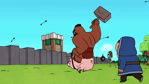 GIF clash royale defeat fight - animated GIF on GIFER