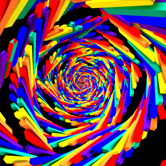 Психоделическая анимация. Галлюциногенная спираль. Радужный гипноз. Кислотные цвета.