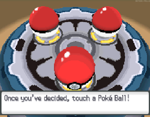 SHE RETURNS — [ID: A GIF from a 3ds Pokémon game. A pokeball