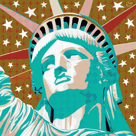 Animated GIF statue of liberty, share or download. 