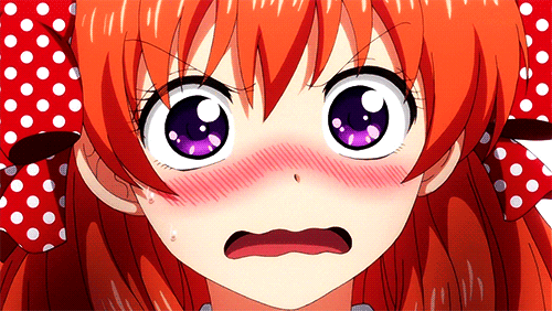 Anime guy blush gif